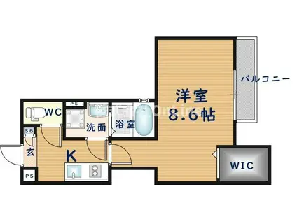 ALEGRIA若江本町NOUTH(1K/2階)の間取り写真