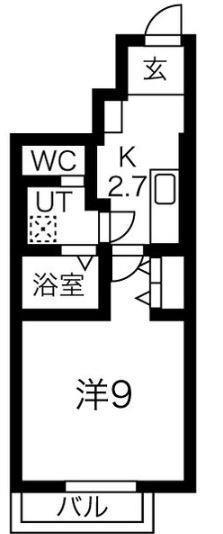 FIRST花巻(1K/1階)の間取り写真