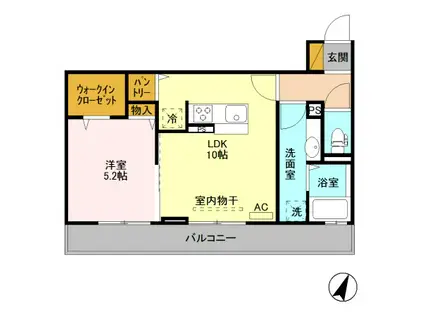 フォルテア A303(1LDK/3階)の間取り写真