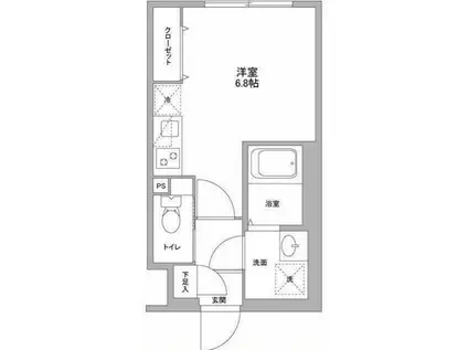 NTPRレジデンス武蔵小山イースト(ワンルーム/3階)の間取り写真