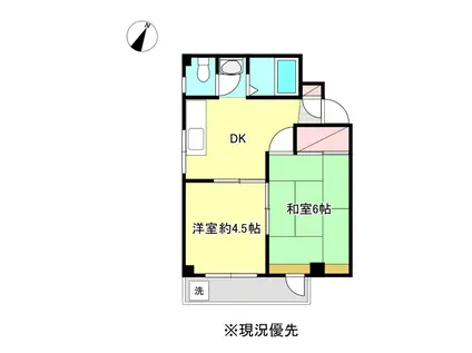 第一セクタビル(2DK/3階)の間取り写真