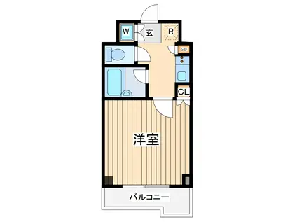 ルーブル武蔵新城(1K/7階)の間取り写真