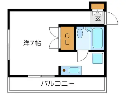 壷井ビル(ワンルーム/3階)の間取り写真