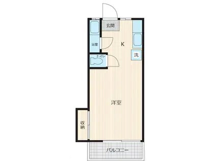 東武東上線 霞ケ関駅(埼玉) 徒歩8分 2階建 築47年(ワンルーム/2階)の間取り写真