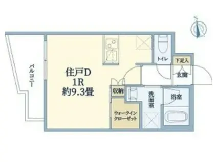 ウェルスクエア西宮(ワンルーム/4階)の間取り写真