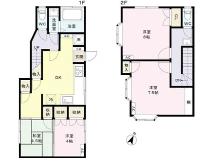 エレガンス初台(4DK/1階)の間取り写真