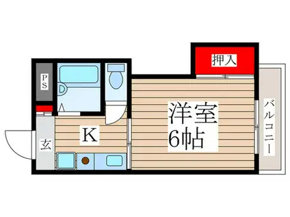 第7ボアビル(1K/2階)の間取り写真