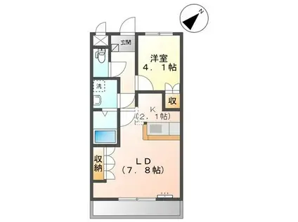 レグルスハイム(1LDK/2階)の間取り写真
