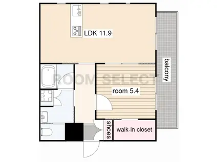 LE PERCHOIR白壁(1LDK/2階)の間取り写真