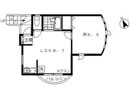 カーサ北池袋(1LDK/2階)の間取り写真
