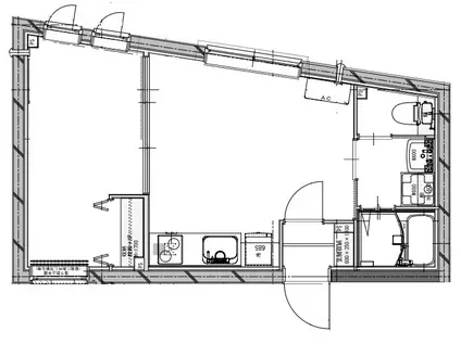 アルファベット森下(1LDK/2階)の間取り写真