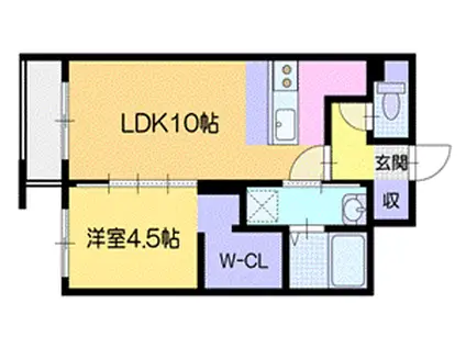 VERDEORO-SUMIYOSHI-(1LDK/5階)の間取り写真