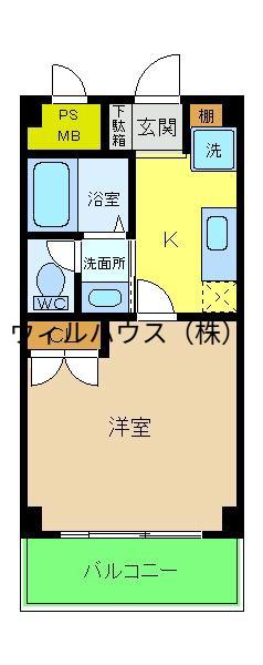 エスポワール金岡(1K/3階)の間取り写真