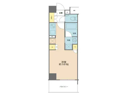 リビオ四谷(ワンルーム/5階)の間取り写真