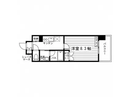 ララステージ熱田(1K/5階)の間取り写真