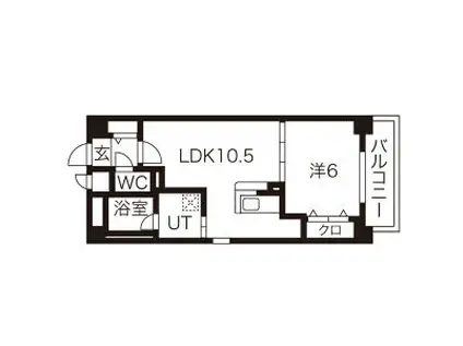 STANZA神村(1LDK/3階)の間取り写真