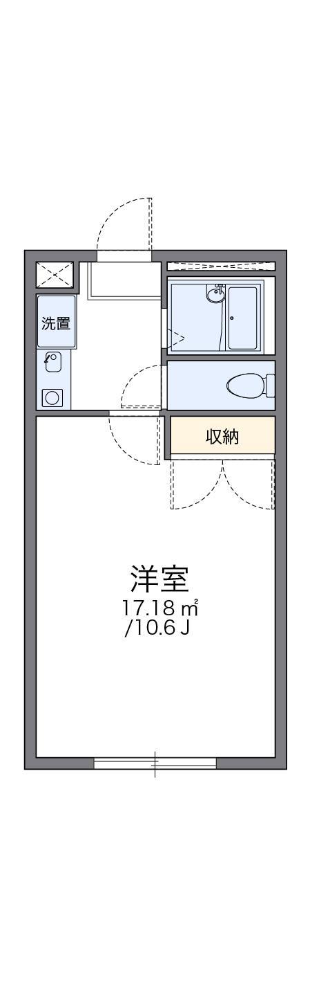 レオパレスLIGHTLIFEI(1K/1階)の間取り写真