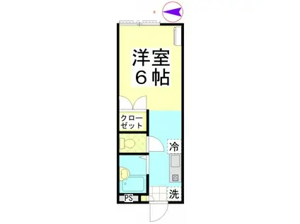 ピア樹III(1K/1階)の間取り写真