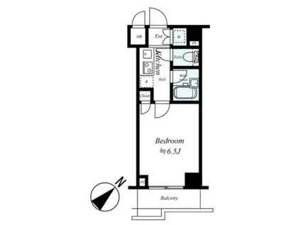 ルーブル溝の口参番館(1K/5階)の間取り写真