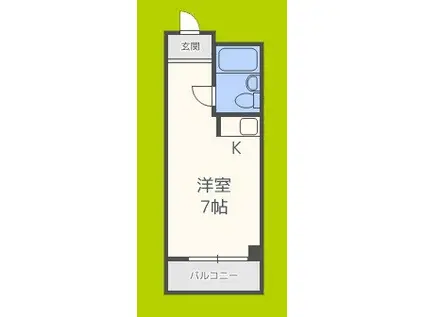 新深江橋ハイツ(ワンルーム/5階)の間取り写真