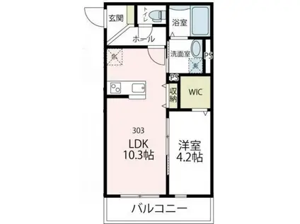 ETERUNA FELICITA(1LDK/3階)の間取り写真