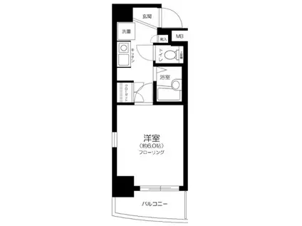 フォルトゥナ新中野(1K/7階)の間取り写真