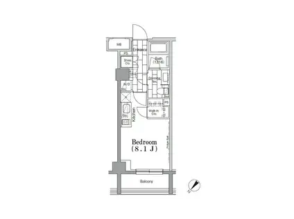 ONE ROOF FLAT TSUKISHIMA(ワンルーム/3階)の間取り写真