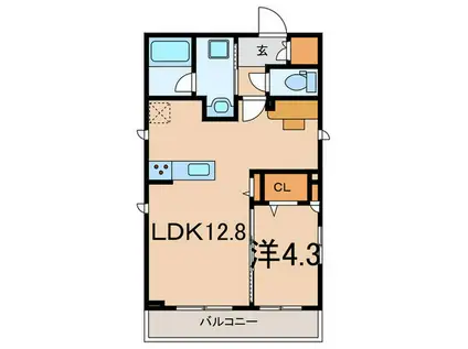 VIDA-CONFORTA(1LDK/2階)の間取り写真