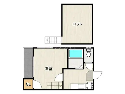 コーポひまわり(1K/1階)の間取り写真