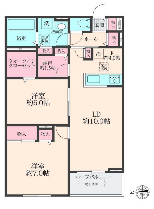 SOLANAII(2SLDK/2階)の間取り写真