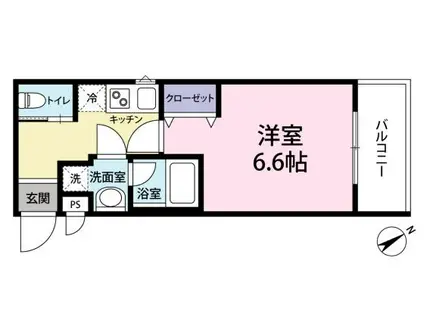 VIALE赤迫(1K/3階)の間取り写真