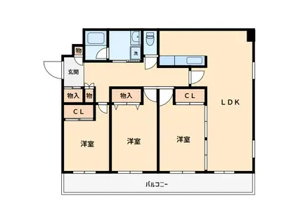 KENEDIX浦和元町(3LDK/3階)の間取り写真