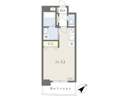 アンベリール紺屋町(ワンルーム/4階)の間取り写真