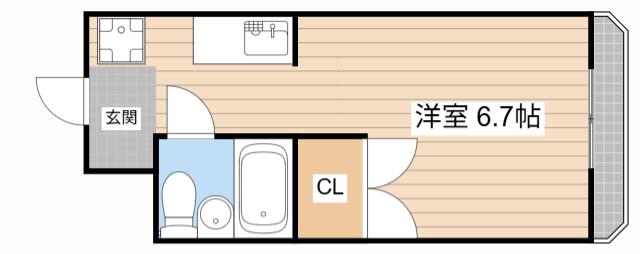 コープセントラI(1K/1階)の間取り写真