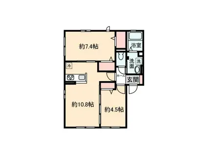 エミハ葵(2LDK/2階)の間取り写真