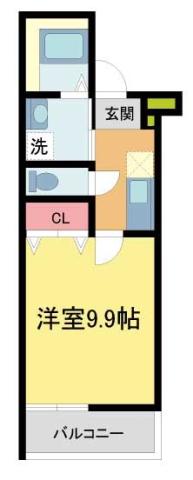 フジパレス西宮北口V番館(1K/1階)の間取り写真