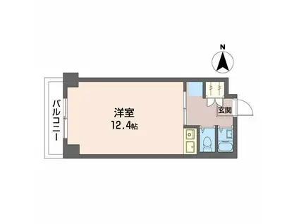 アルファビル栄(ワンルーム/3階)の間取り写真