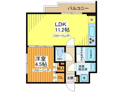 グランヴァン駒沢大学(1LDK/4階)の間取り写真