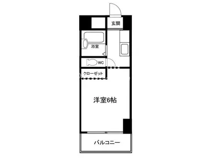 土井グランドマンション(1K/4階)の間取り写真