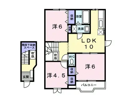 ア・ラ・モード井辺(3LDK/2階)の間取り写真