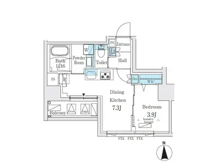 GEO ENT AKIHABARA (1DK/6階)の間取り写真