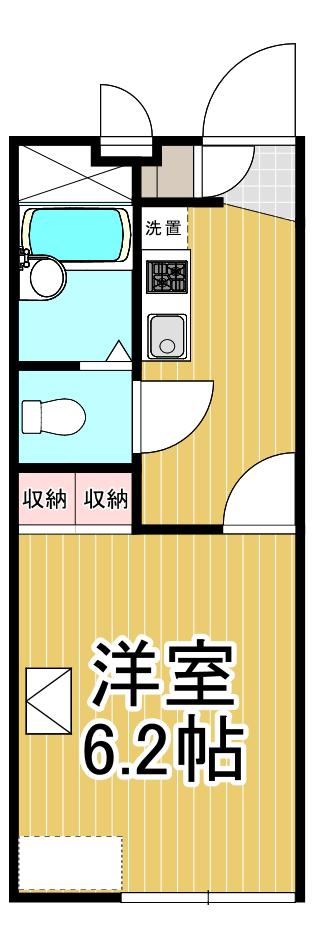 レオパレスKAMISHO(1K/1階)の間取り写真