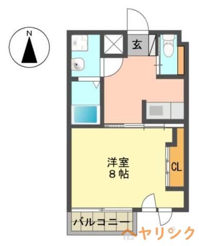 スタスィオン一社(1DK/3階)の間取り写真
