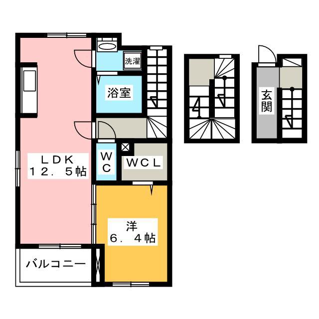シュエット アン(1LDK/3階)の間取り写真