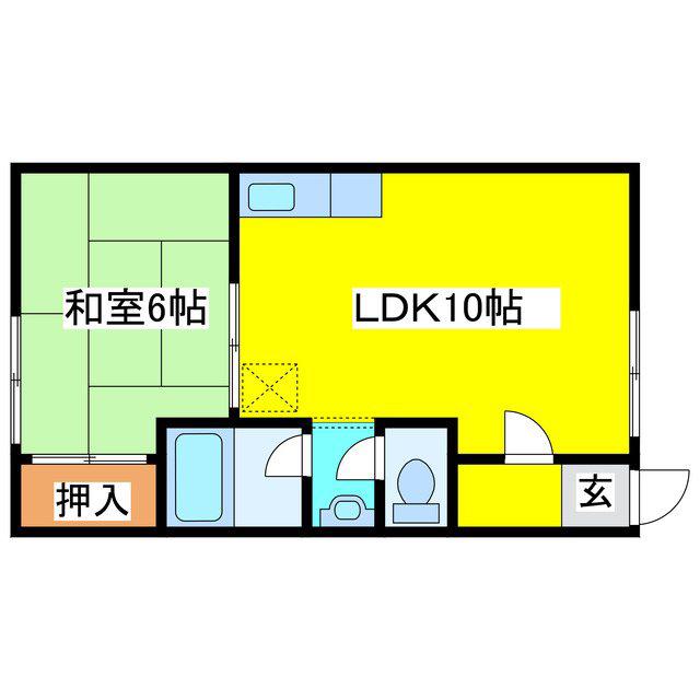 KDハイツ5(1LDK/1階)の間取り写真