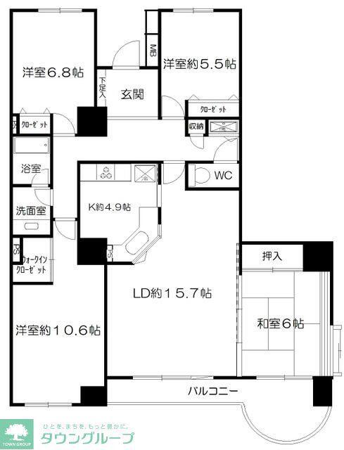 四季の丘(4LDK/4階)の間取り写真