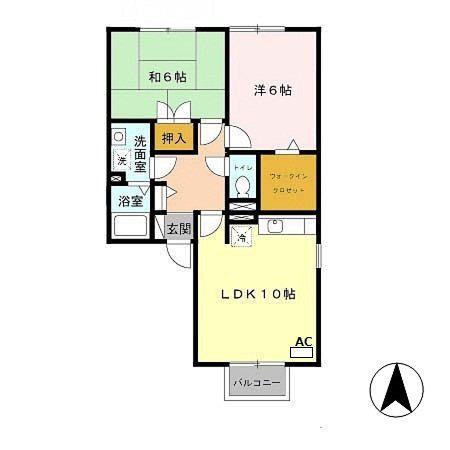 ブリーゼ(2LDK/1階)の間取り写真