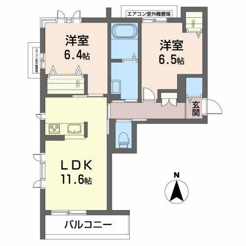 ガーデンワーズ(2LDK/3階)の間取り写真