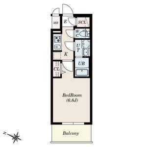 S-RESIDENCE熱田一番(1K/15階)の間取り写真