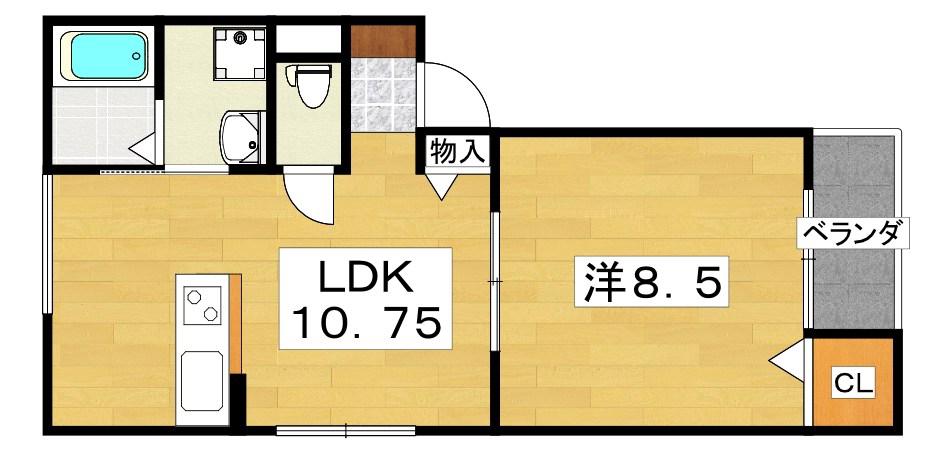 SAN・FLOURISH(1LDK/2階)の間取り写真